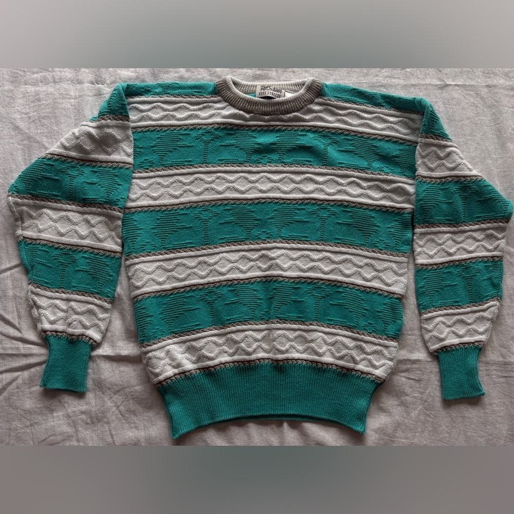 Vintage City Streets  Men’s M Striped Sweater